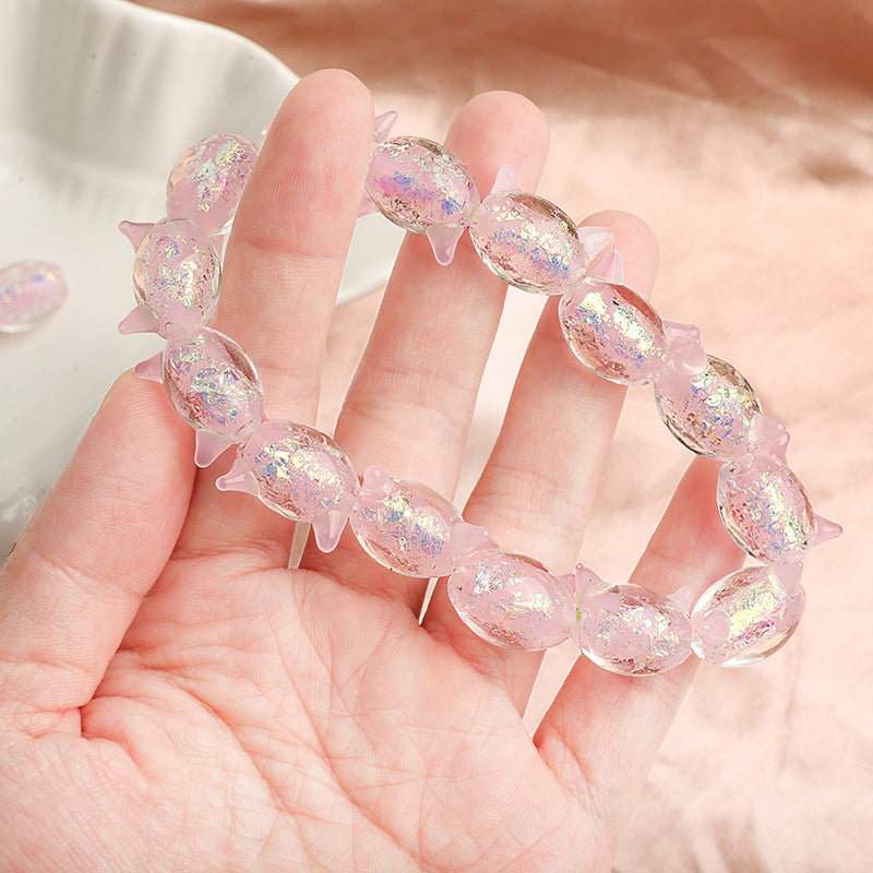 Cat Shaped 15mm Glass Beads Sparkling Reflective Surface 10pcs 4