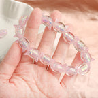 Cat Shaped 15mm Glass Beads Sparkling Reflective Surface 10pcs 4