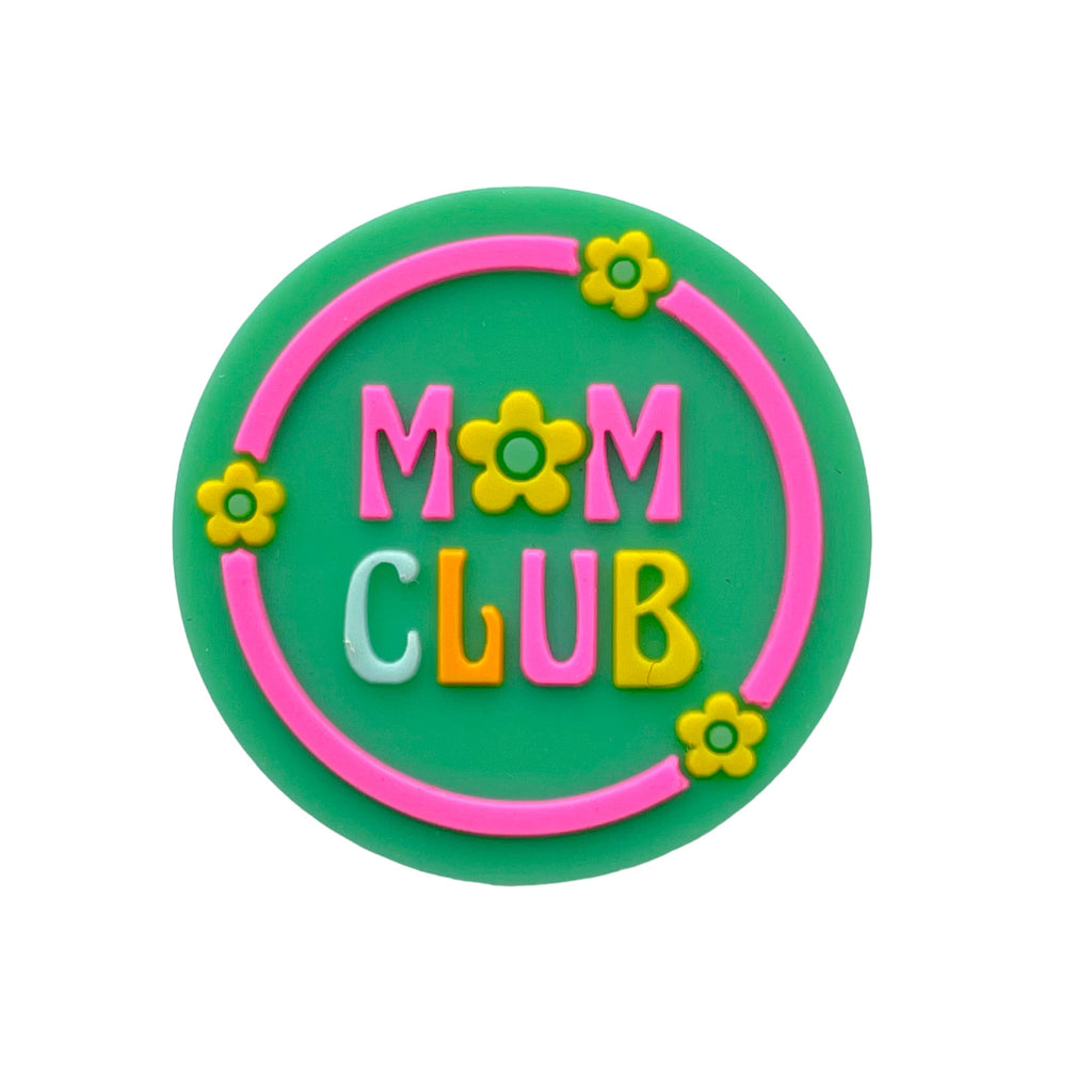 Silicone Focal Beads Mom Club Floral Circle Pastels 20pcs 3