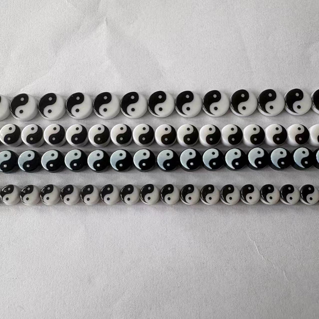 Special Character Flat Acrylic Beads 7mm 10pcs per Pack 4