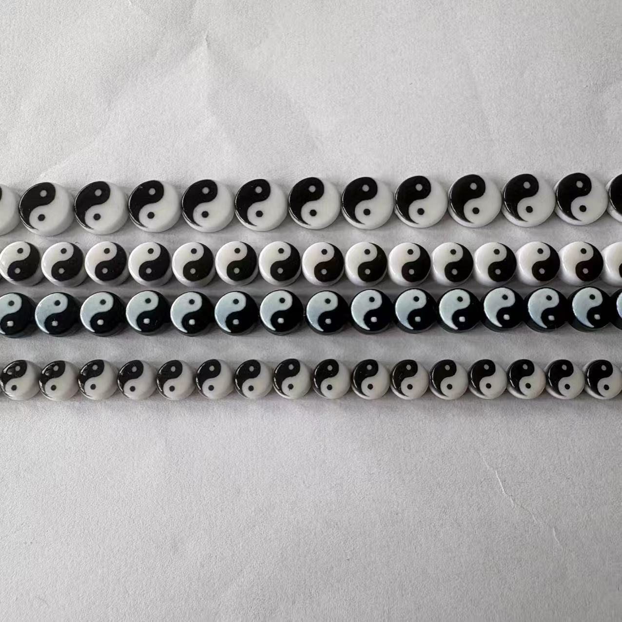 Special Character Flat Acrylic Beads 7mm 10pcs per Pack 4