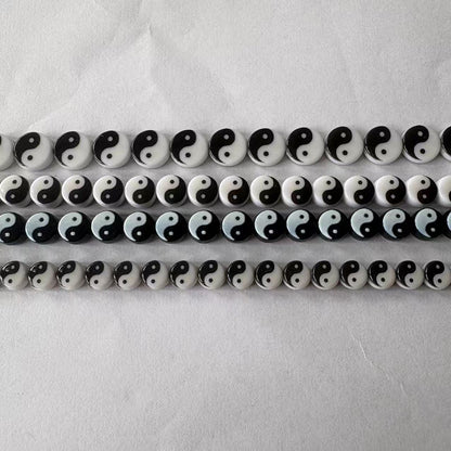 Special Character Flat Acrylic Beads 7mm 10pcs per Pack 4