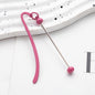 Beadable Bookmark Metal Curved Design Shiny Bead Ends Multicolor 18
