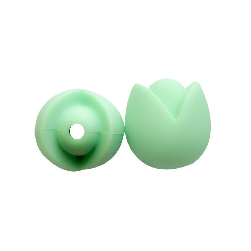 Lotus Silicone Beads Pastel Colors Soft Matte Finish 10pcs 34