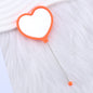 Beadable Plastic Mirrors Handheld Heart-shaped