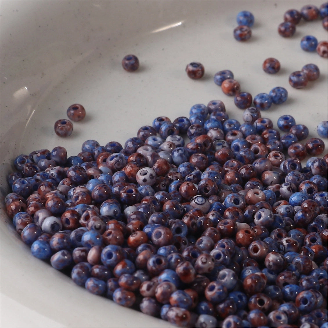 Premium Picasso Oil Painting Texture Seed Glass Beads 2mm 3mm 5