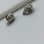 Skull Metal Beads 13mm Wrinkled Head Large Hole Zinc Alloy 100pcs 2