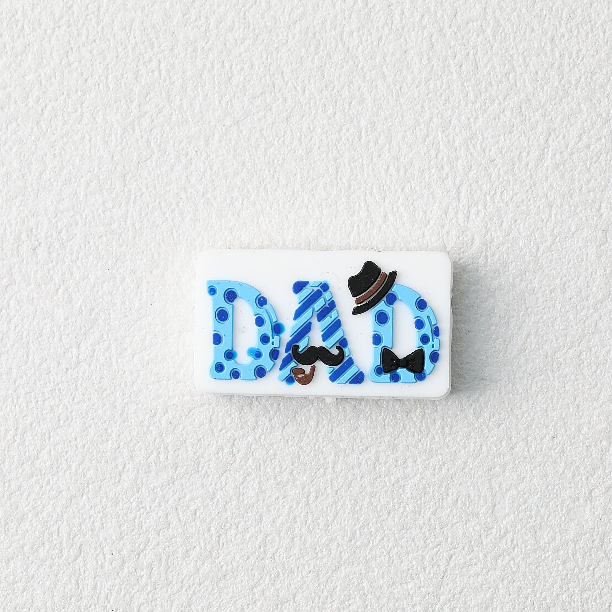 Silicone Focal Beads Dad Polka Dots Fedora 20pcs