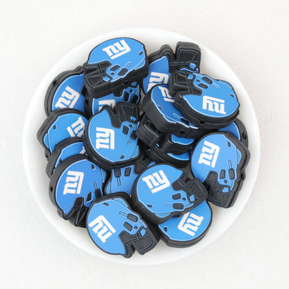 NFL Teams Helmet Silicone Focal Beads Printed Designs 20pcs 17