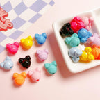 Bow Knot Bell Acrylic Beads 17mm Glossy Vibrant Colors 10pcs