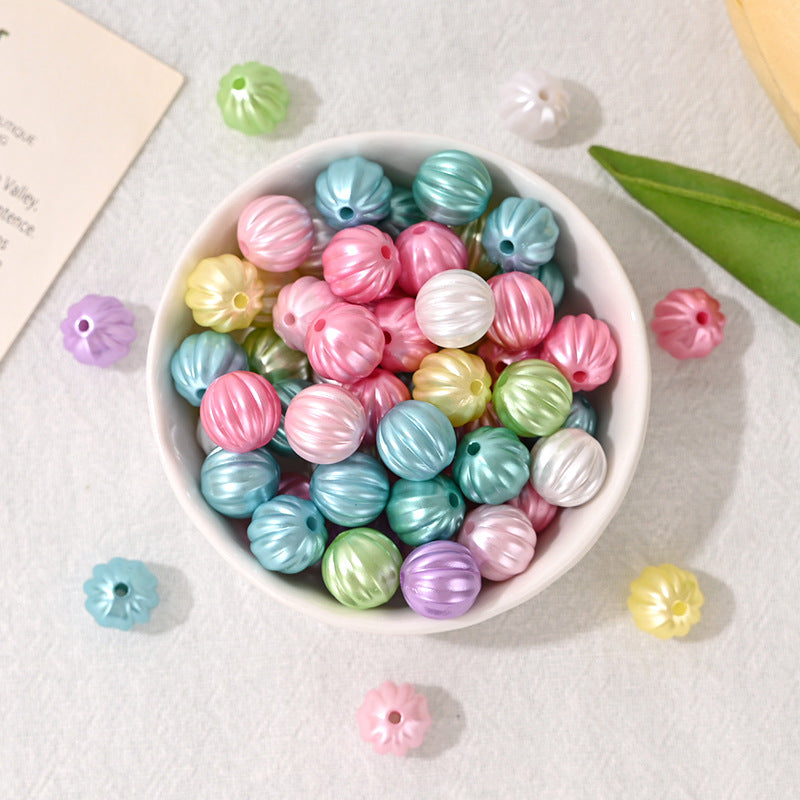 Colorful 11mm Pumpkin Shape Acrylic Beads 100g 4