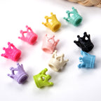 Painted Crown Acrylic Beads 12mm 14mm Hole Vibrant Pastel Colors 100pcs