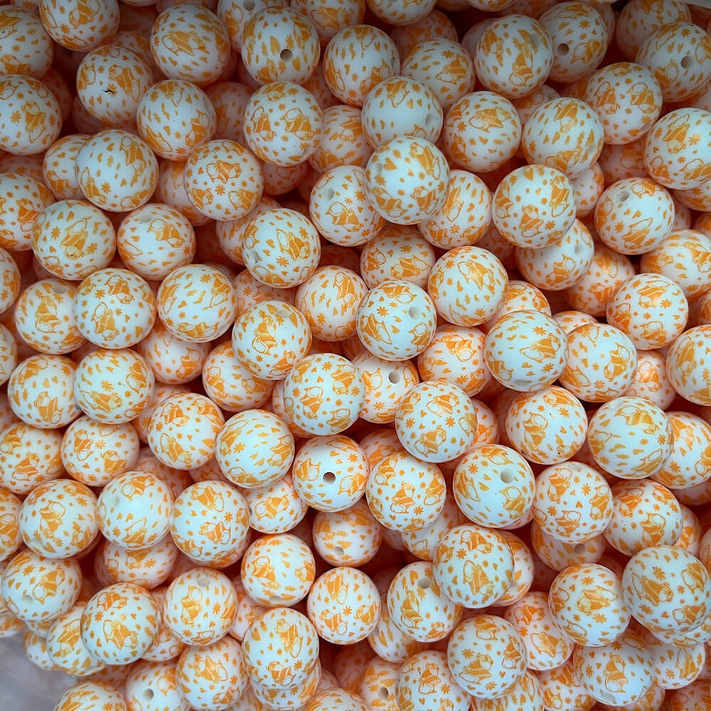 27 Christmas Printed Silicone beads
