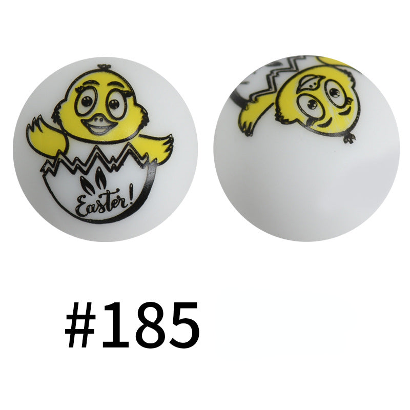 Silicone Focal Beads Easter Bunny Egg Chicken Round 20pcs 10