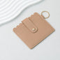 PU Card Holder Keychain Multi Patterned - C11 Khaki