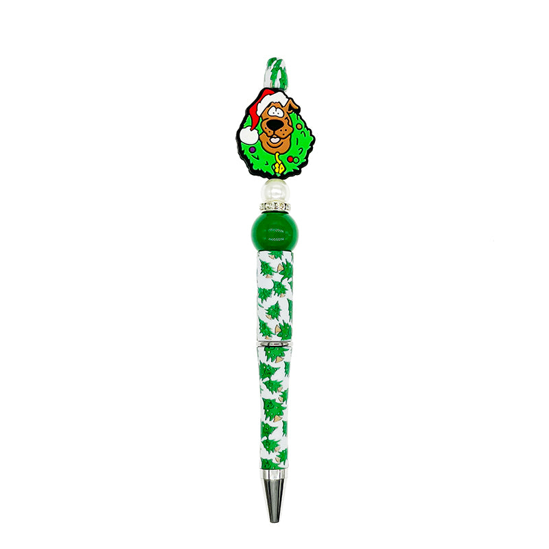 Silicone Focal Beads Christmas Scooby Doo Santa Hat Wreath 20pcs 3