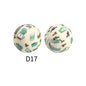 15mm Silicone Beads Rhombus Printed Design 50pcs 27