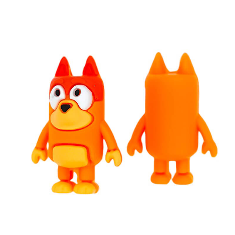 Silicone 3D Focal Beads Orange Puppy Standing Pose