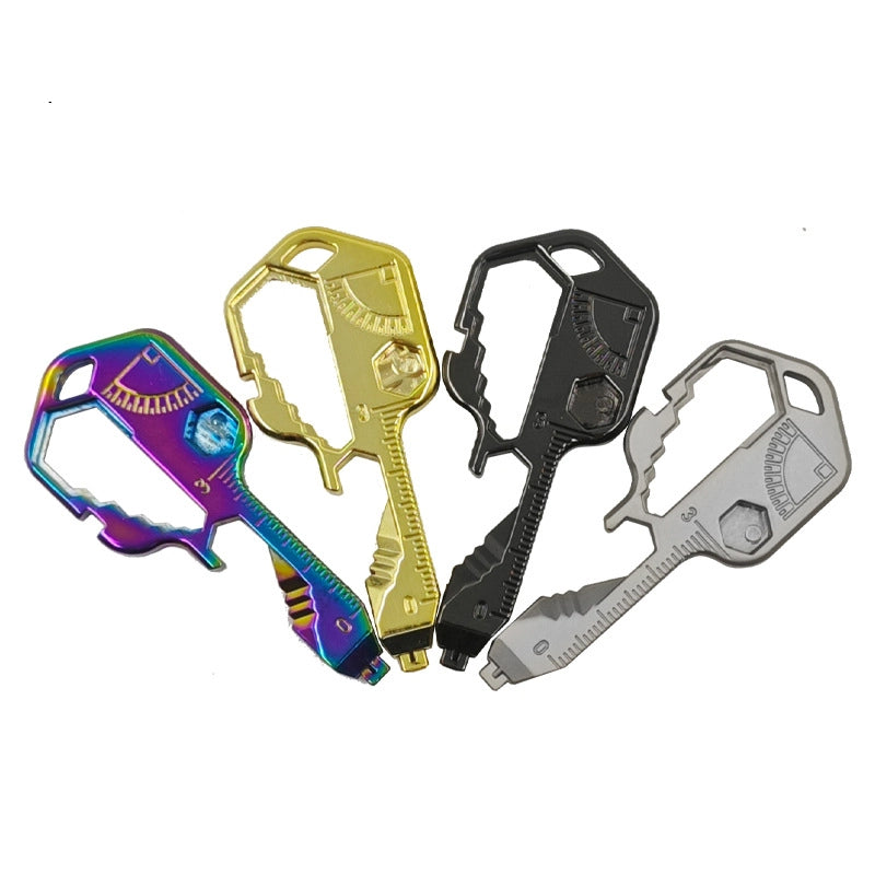 Multifunctional Stainless Steel Tool Keychain 70mm 2pcs