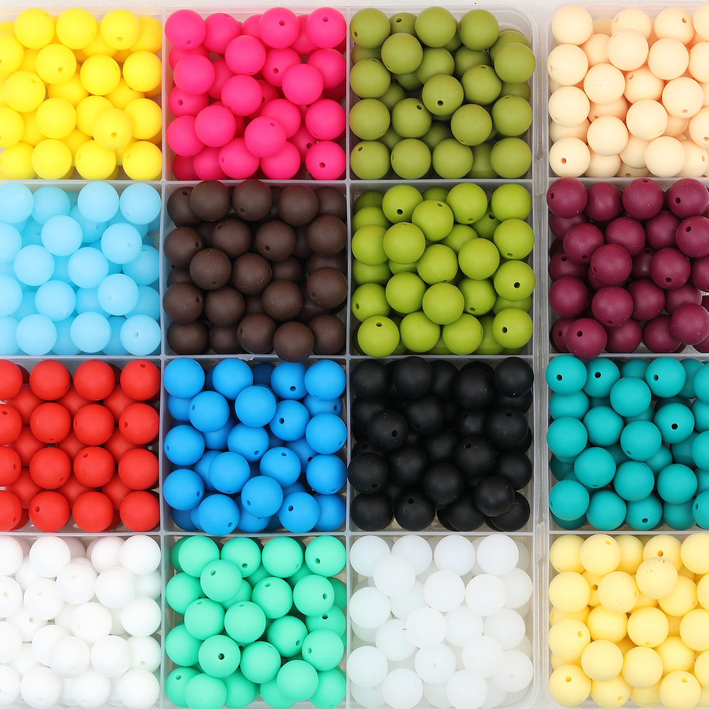 50pcs 15mm Solid Color Round Silicone Beads-32 Colors（1-32） 3