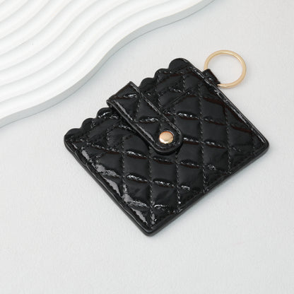PU Card Holder Keychain Multi Patterned