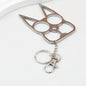 Self Defense Keychain Zinc Alloy Dual Pointed Multi Functional - Silver