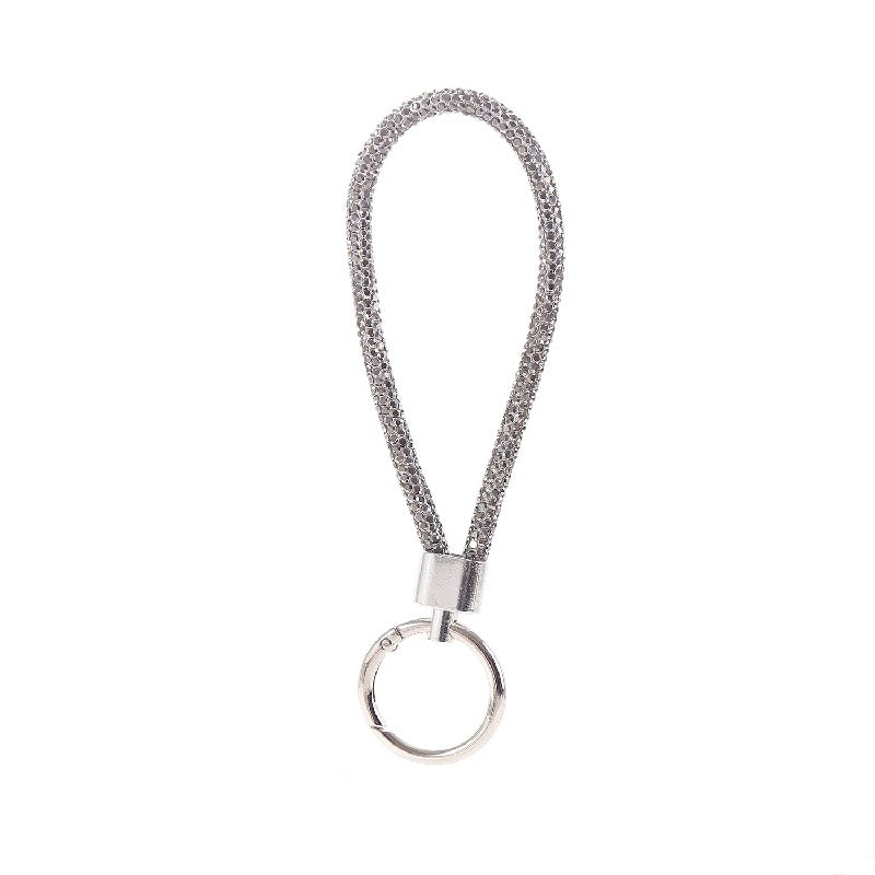 Diamond Wristlet Keychain Metal Flexible Loop Multiple Colors 10