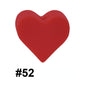 Colorful Pastel Mix Heart 14mm Silicone Beads Solid Color Matte Finish 50pcs 26