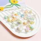 Double Colored Bell Orchid Acrylic Beads 11mm Iridescent 10pcs 3