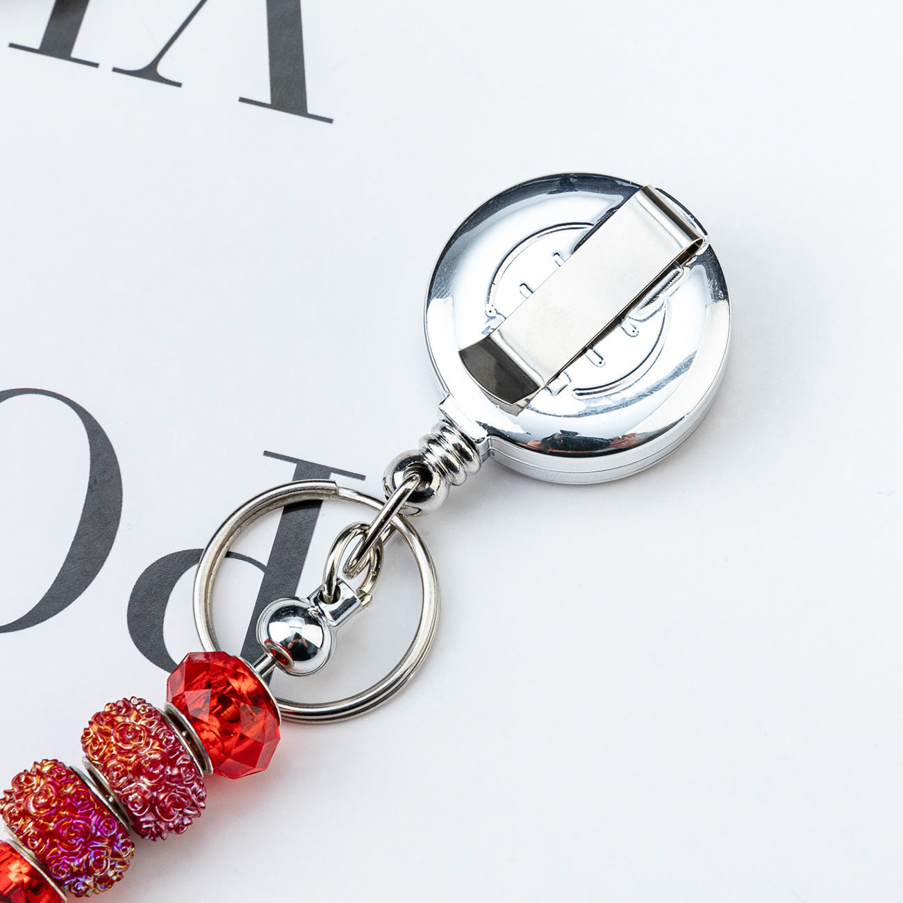 Beadable Badge Bar Reels With Glitter