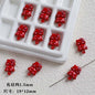 Double Kitty Stack Metal Beads 19mm Painted Alloy 10pcs 4