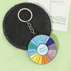 Alloy Rotating Disc What To Eat Keychain Colorful Food Choices 3