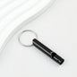 Outdoor Survival Whistle Keychain Aluminum Alloy Lightweight Durable - black