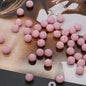 Opaque Bubblegum Beads 20mm Imitation Pearl Waxberry Textured 200pcs 6