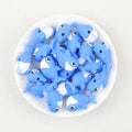  3D Blue Shark Silicone Focal Beads 20Pcs 2
