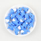  3D Blue Shark Silicone Focal Beads 20Pcs 2