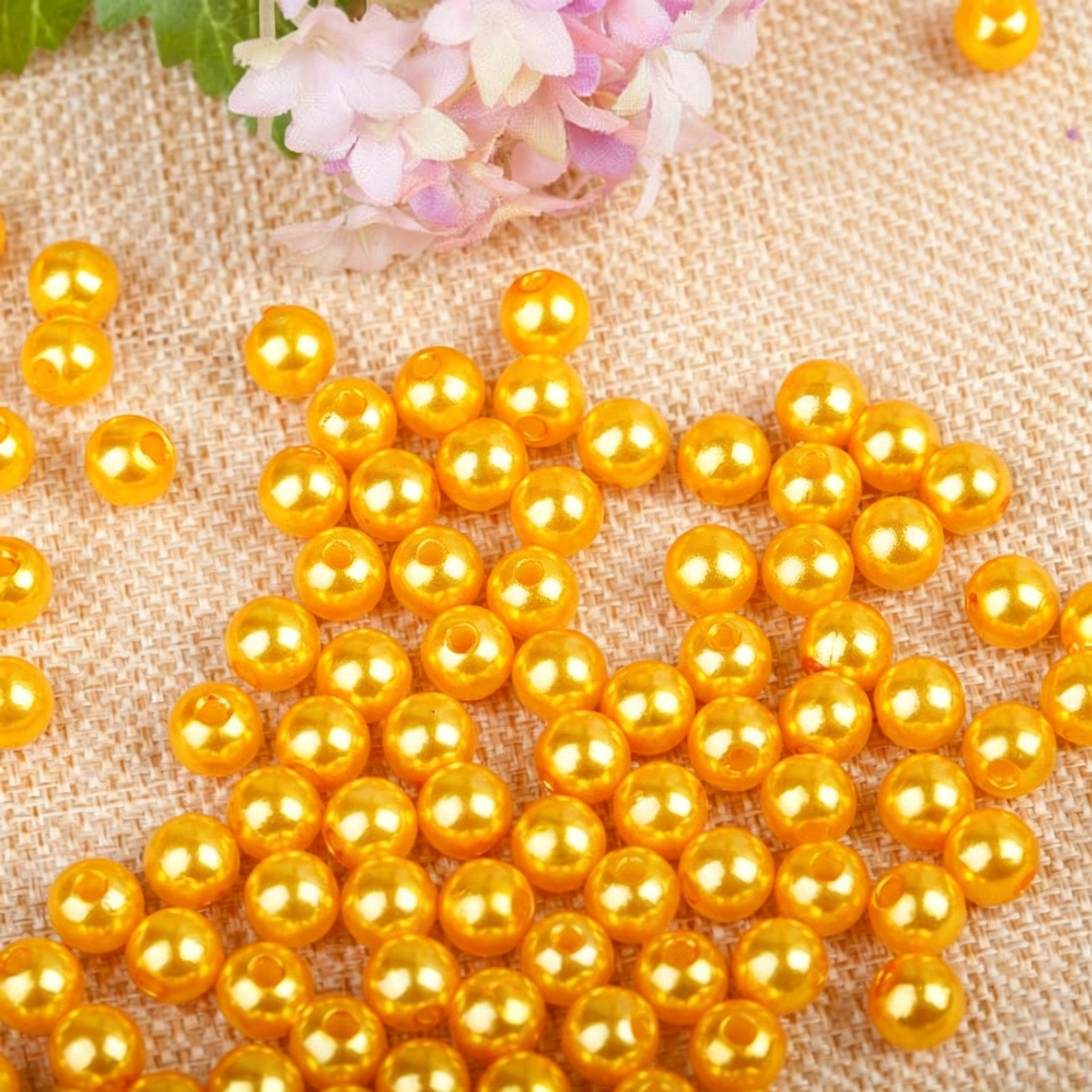 Round Faux Pearl ABS Plastic Beads Wholesale, Colorful Shiny Craft Colors, 6mm