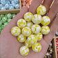 Tiny Heart Embeded Resin Beads 16mm Glossy Mixed Colors 20pcs 14