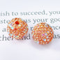 Colored Clay Ball Rhinestone Beads 16mm Glass Glaze 20pcs 5