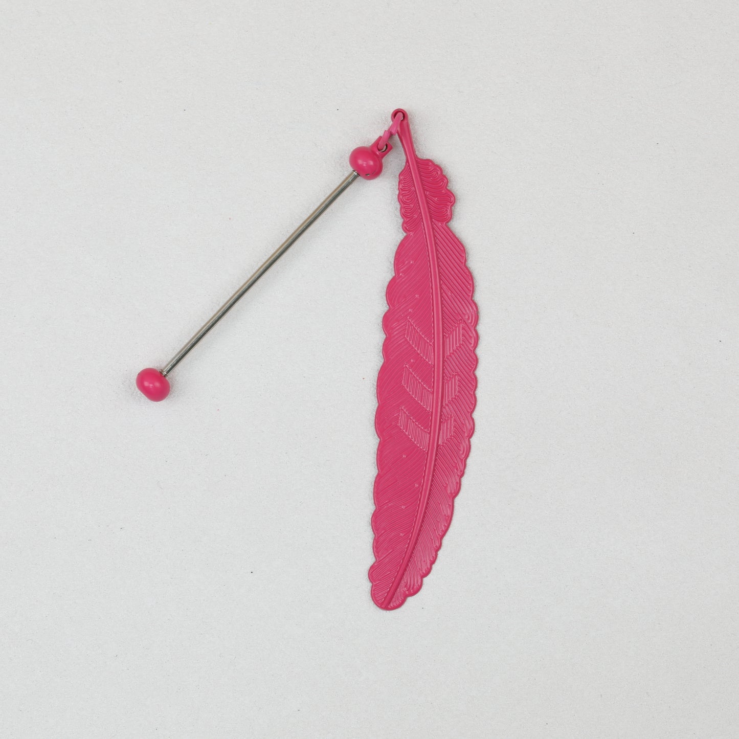 Beadable Feather Bookmarks Metal Colorful Detailed 13g