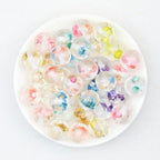 Floral Round Resin Beads Transparent Mixed Colors 20pcs 16mm 20mm - Mixed Colors / 16mm