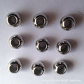 Polished Metallic Silver Acrylic Beads 10-12mm Large Hole CCB Plastic 100pcs 3