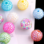 Aurora Gradient 20mm Bubblegum Resin Rhinestone Beads 20pcs 2