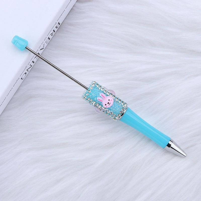Beadable Pen with Cute Bunny and Rhinestone 8