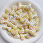 Hand-Painted Bow Heart Acrylic Beads 21×29mm Glossy Pastel 5pcs 13