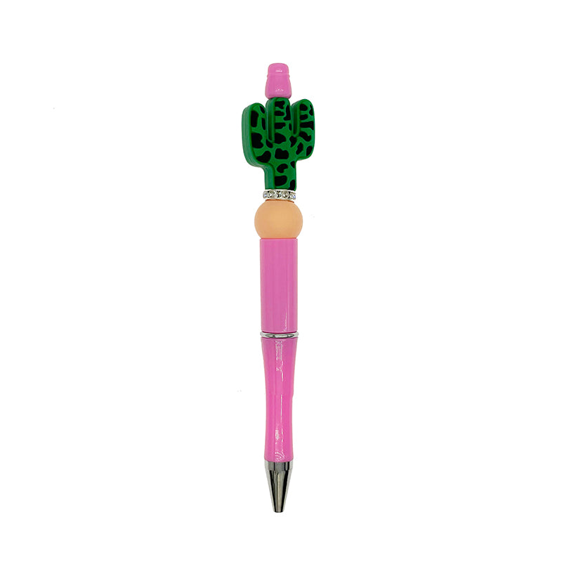 Silicone Focal Beads Cactus Bold Contrasting Patches 20pcs 15