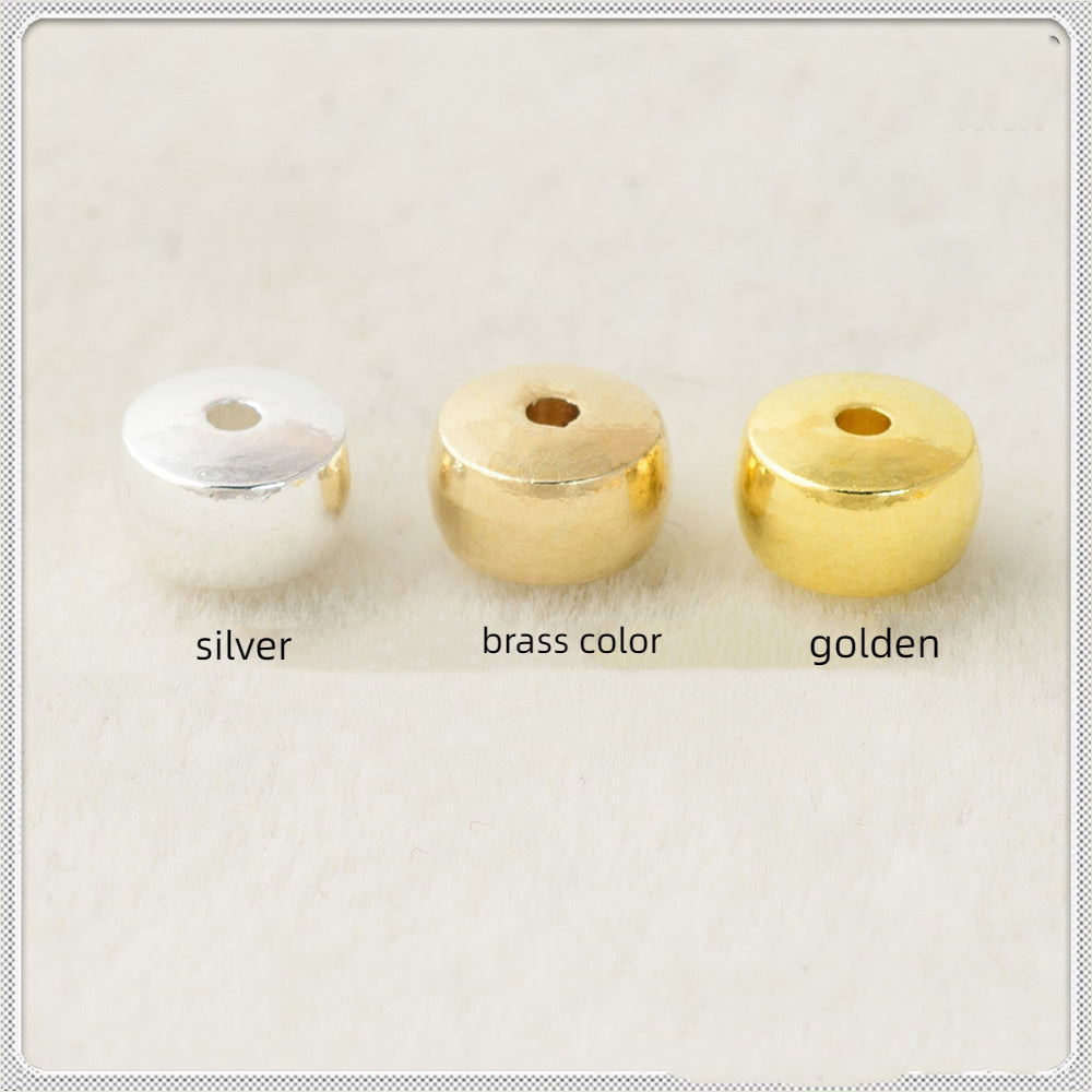 Brass Apple Metal Beads 6mm Chubby Polished Finish 100pcs 2