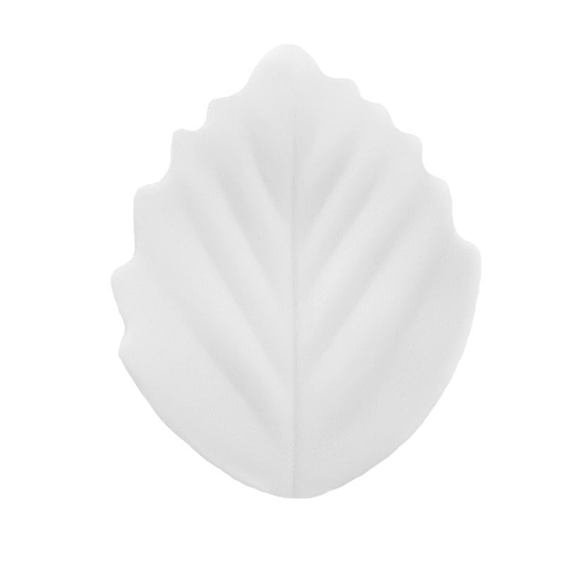 Colorful Leaf Silicone Beads Solid Color Matte Finish 20pcs 16