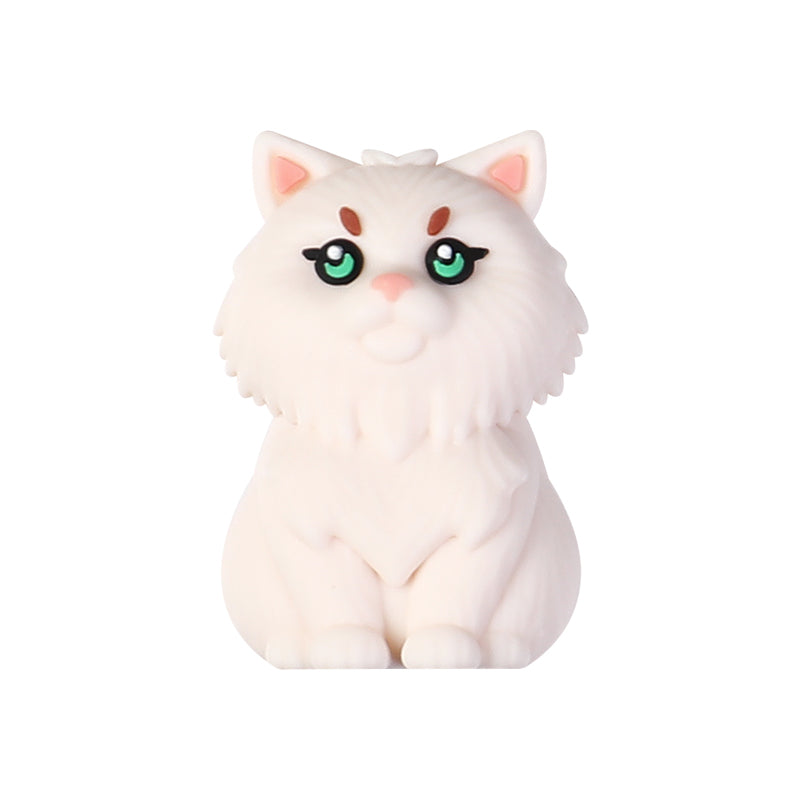 3D Cute Persian Maine Cat Silicone Focal Beads 20pcs 10