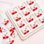 Christmas Square Acrylic Beads 16mm Gingerbread House Design 10pcs 5